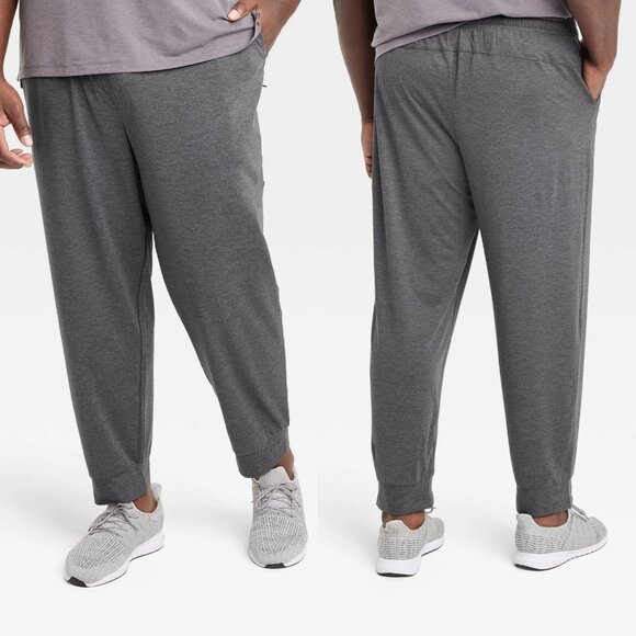 Small - Mens Soft Stretch Jogger Pants - All In Motion - Dark Gray - Picture 1 of 8